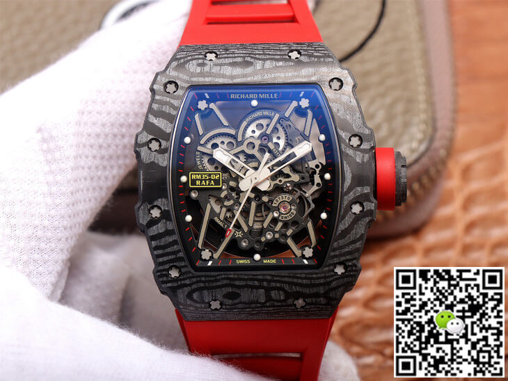 Best Replica Replica Richard Mille RM35-02 1:1 Best Edition ZF Factory Red Rubber Strap - Colareps
