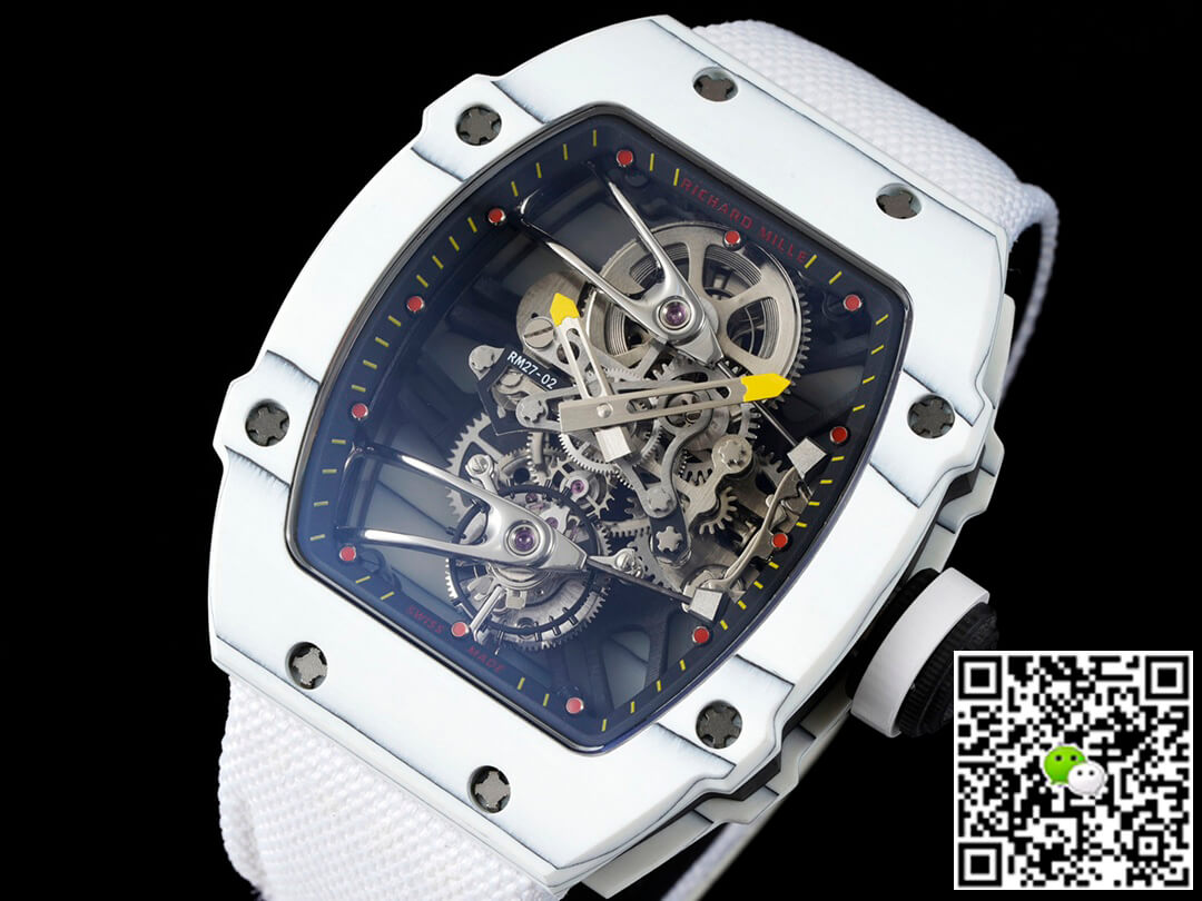 Replica Richard Mille RM27-02 Rafael Nadal Tourbillon 1:1 Best Edition RM Factory White Strap