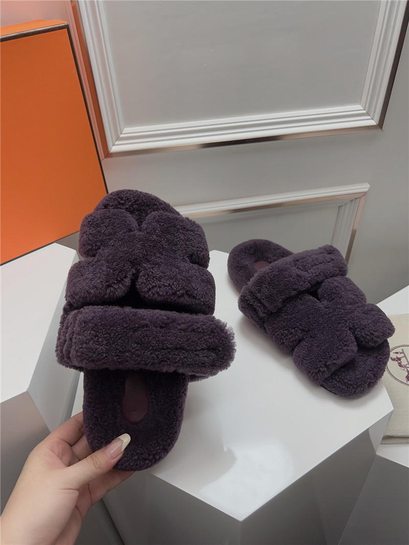 Best Replica Hermès second uncle shoe hair slippers - Colareps