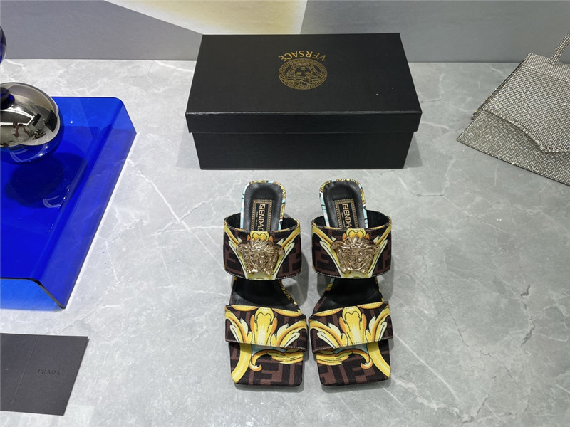 Best Replica versace fendi high heel slippers - Colareps