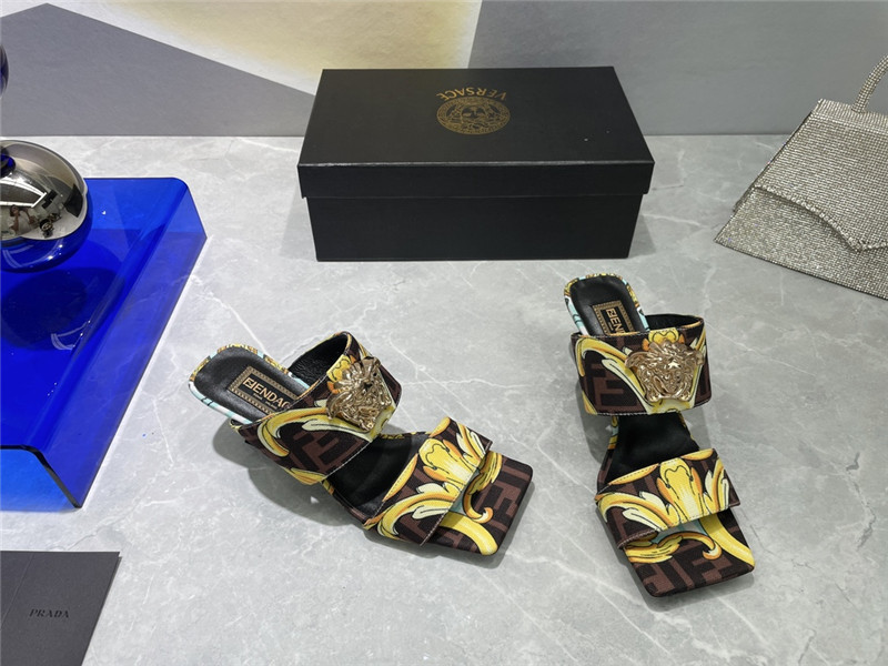 Best Replica versace fendi high heel slippers - Colareps