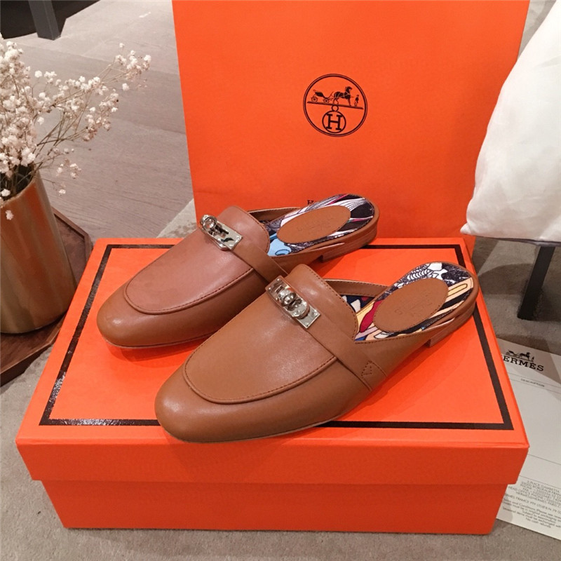 Best Replica Hermes Kelly Buckle Half Slip Shoes - Colareps