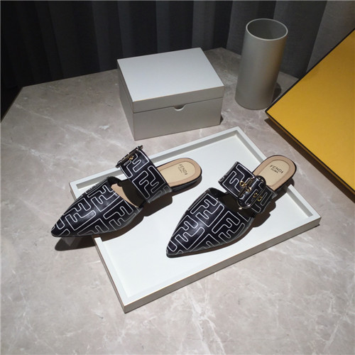 Best Replica fendi pointed toe wrap flat slippers - Colareps