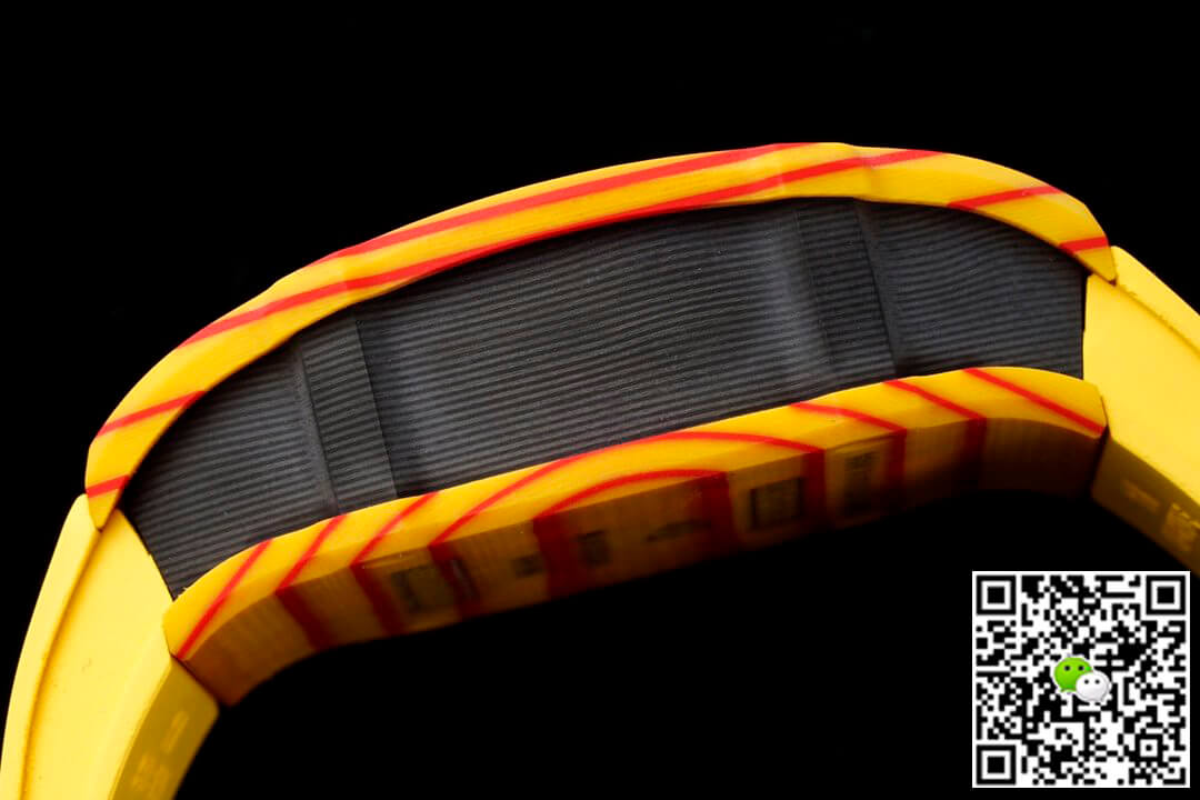 Replica Richard Mille RM27-03 Rafael Nadal Tourbillon 1:1 Best Edition RM Factory Yellow Rubber Strap