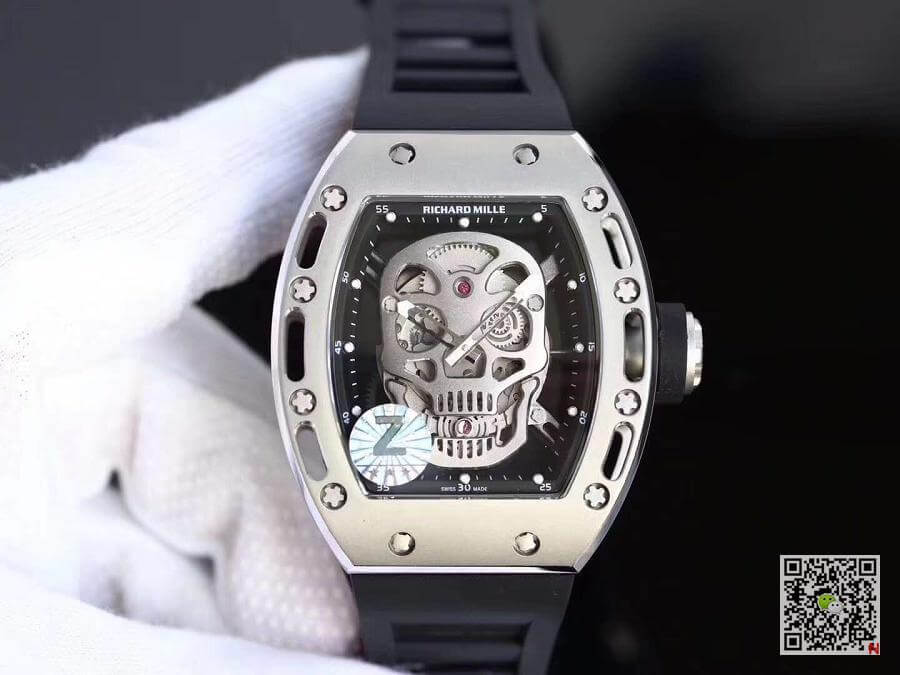 Best Replica Replica Richard Mille RM052 Z Factory 1:1 Best Edition Swiss ETA6T51 Black Dial with Skull - Colareps