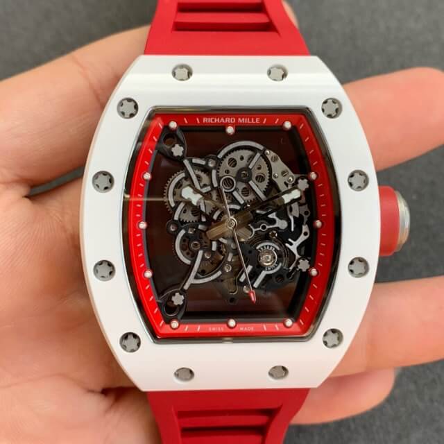 Replica Richard Mille RM055 1:1 Best Edition KV Factory V2 Ceramic Skeleton Dial