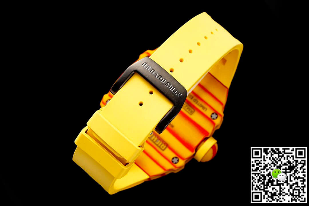 Replica Richard Mille RM27-03 Rafael Nadal Tourbillon 1:1 Best Edition RM Factory Yellow Rubber Strap
