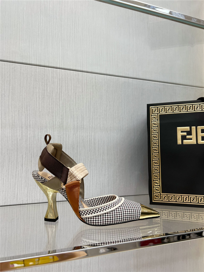 Best Replica fendi classic houndstooth jacquard pumps - Colareps
