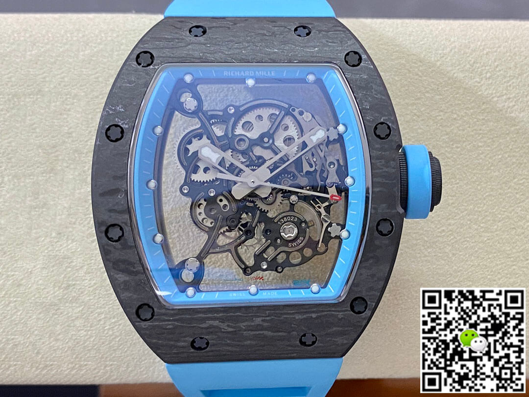 Best Replica Replica Richard Mille RM-055 1:1 Best Edition BBR Factory Blue Strap - Colareps