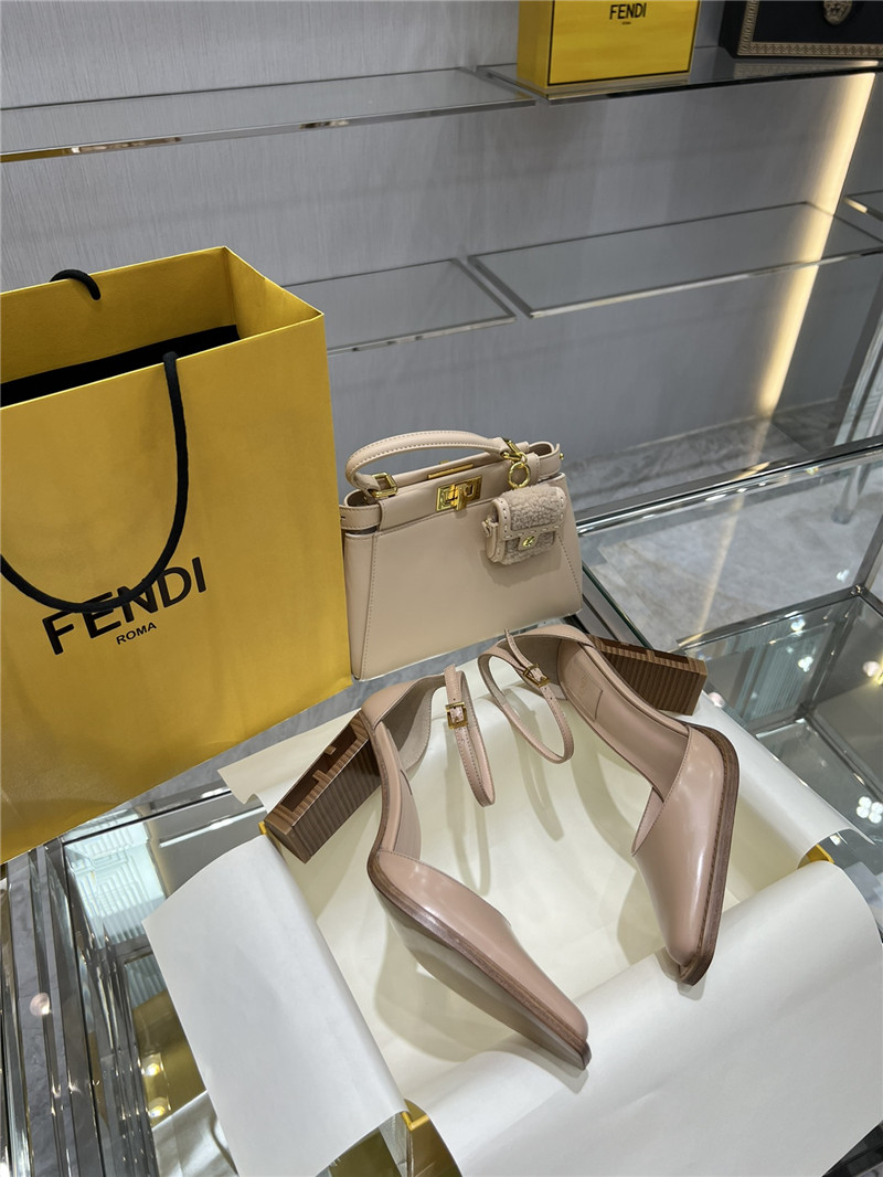 Best Replica fendi square toe FF hollow heel court shoes - Colareps