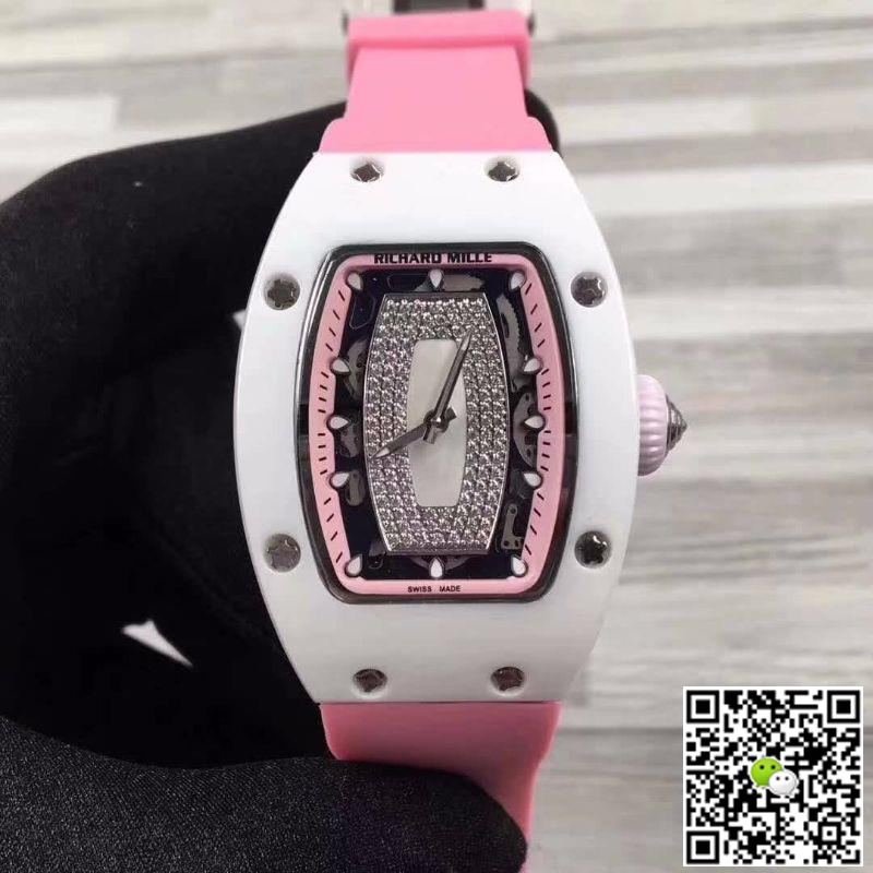 Best Replica Replica Richard Mille RM07 1:1 Best Edition Swiss ETA6T51 Red Dial with Diamonds - Colareps