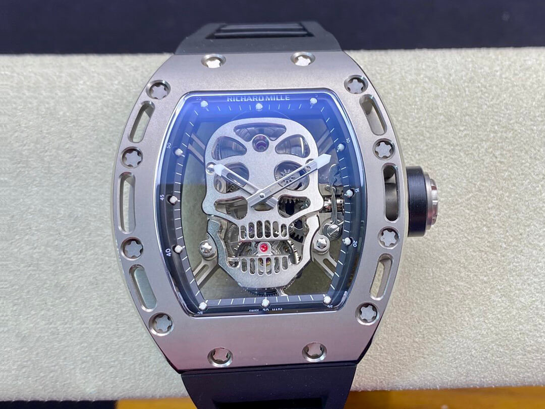 Best Replica Replica Richard Mille RM052 Tourbillon 1:1 Best Edition EUR Factory Skull Dial - Colareps