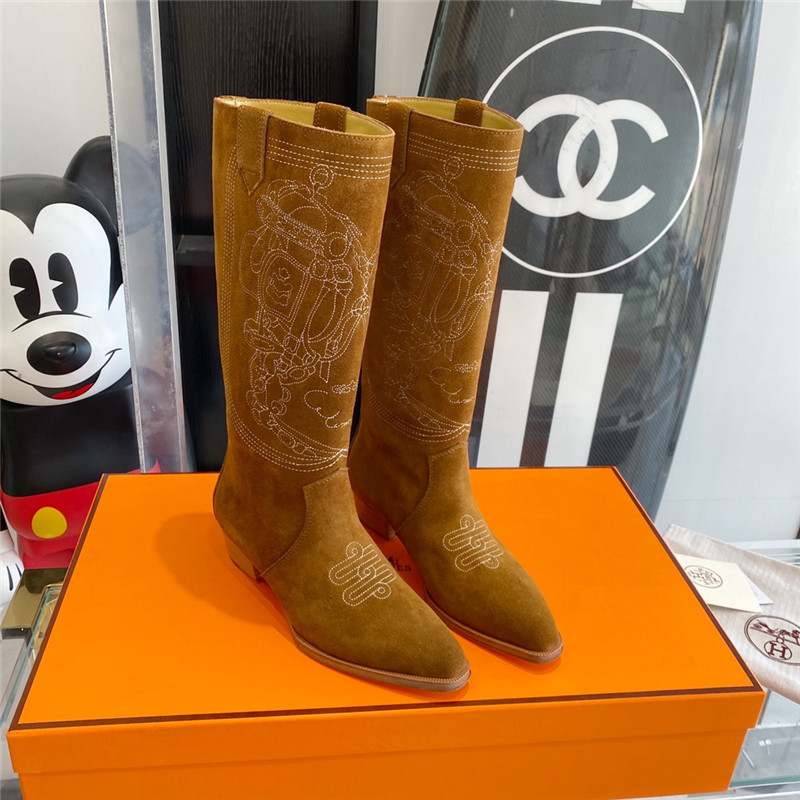 Best Replica hermes embroidered long boots - Colareps