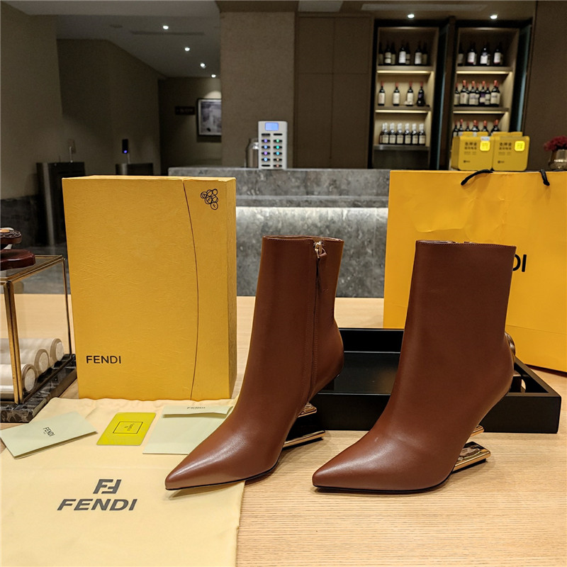 Best Replica fendi pointed toe high heel ankle boots - Colareps