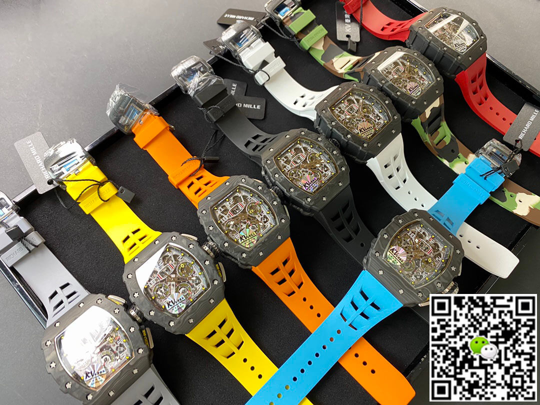 Replica Richard Mille RM-011 1:1 Best Edition KV Factory V2 Carbon Fiber Camo Strap