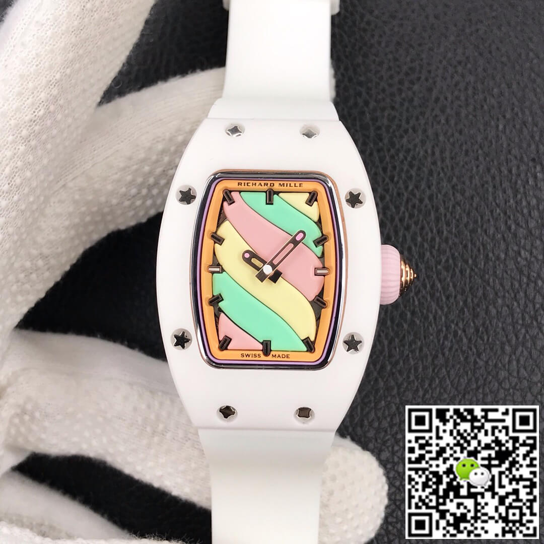 Best Replica Richard Mille Replica RM-07 Bon Bon 1:1 Best Edition RM Factory White Ceramic Case - Colareps