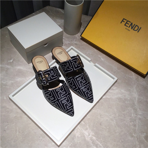 Best Replica fendi pointed toe wrap flat slippers - Colareps