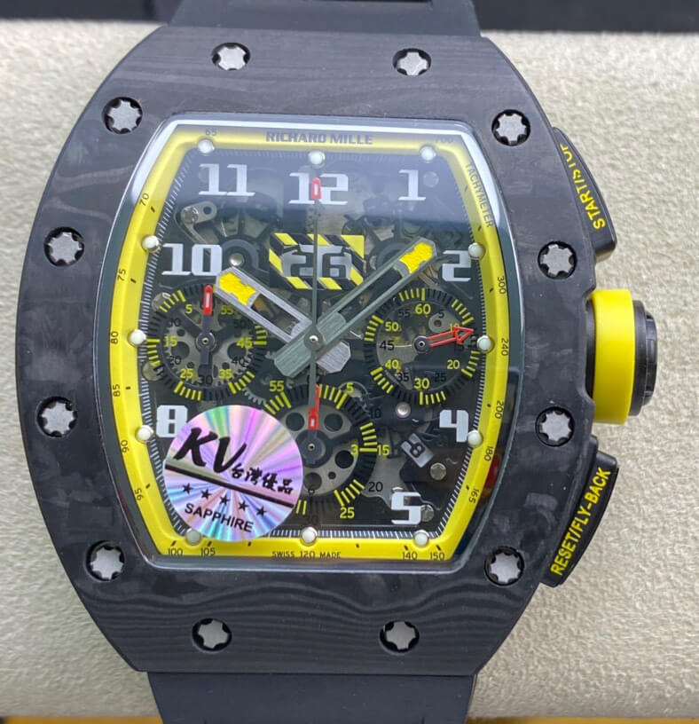 Replica Richard Mille RM-011 1:1 Best Edition KV Factory Forged Carbon