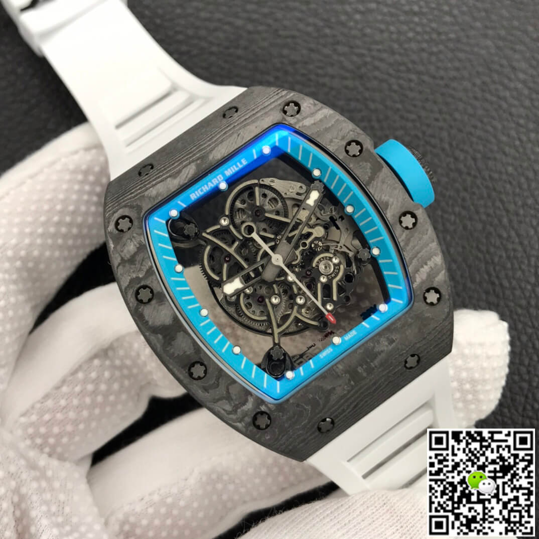Replica Richard Mille RM055 1:1 Best Edition ZF Factory Carbon Fiber Skeleton Dial