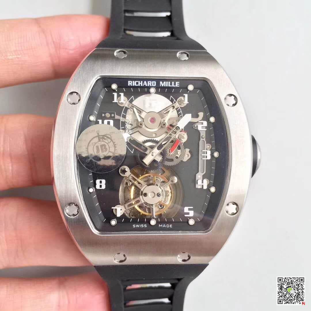 Best Replica Replica Richard Mille RM001 Tourbillon JB factory 1:1 Best Edition Swiss Tourbillon Black Dial - Colareps