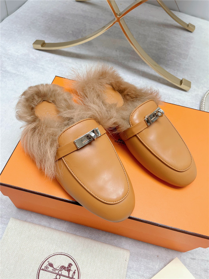 Best Replica hermes classic wool slippers - Colareps
