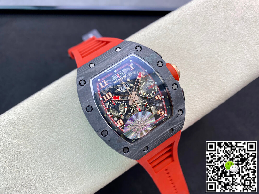 Richard Mille Replica RM011 1:1 Best Edition KV Factory V3 Red Rubber Strap