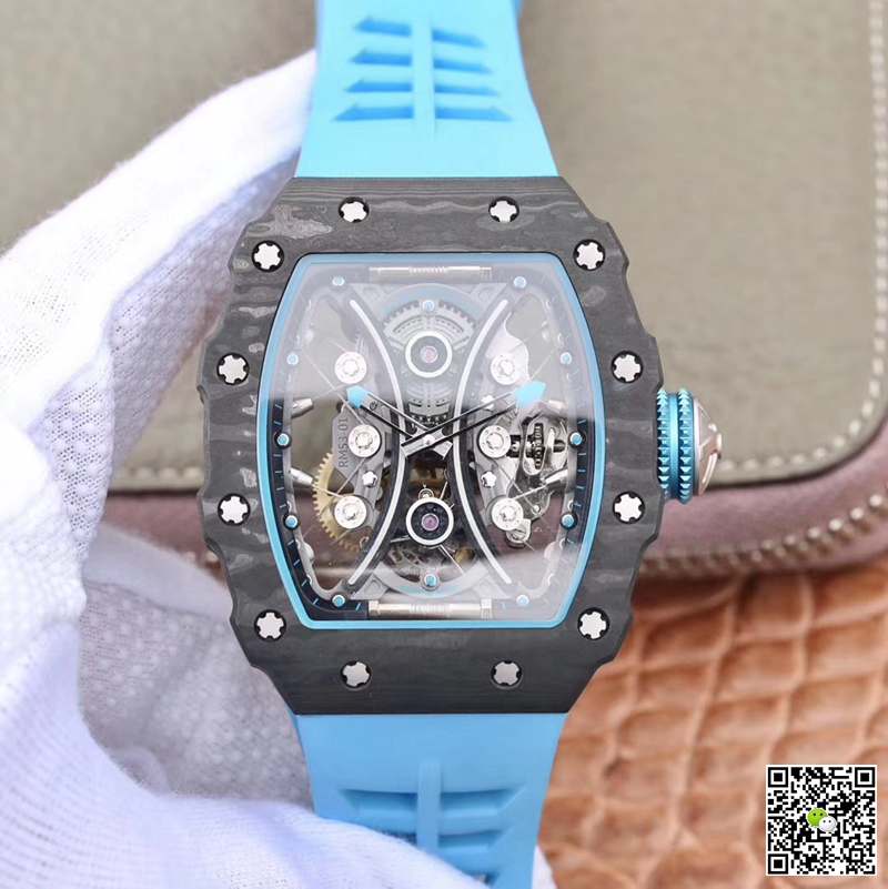 Best Replica Replica Richard Mille RM53-01 1:1 Best Edition JB Factory Black Carbon Swiss Tourbillon Movement - Colareps