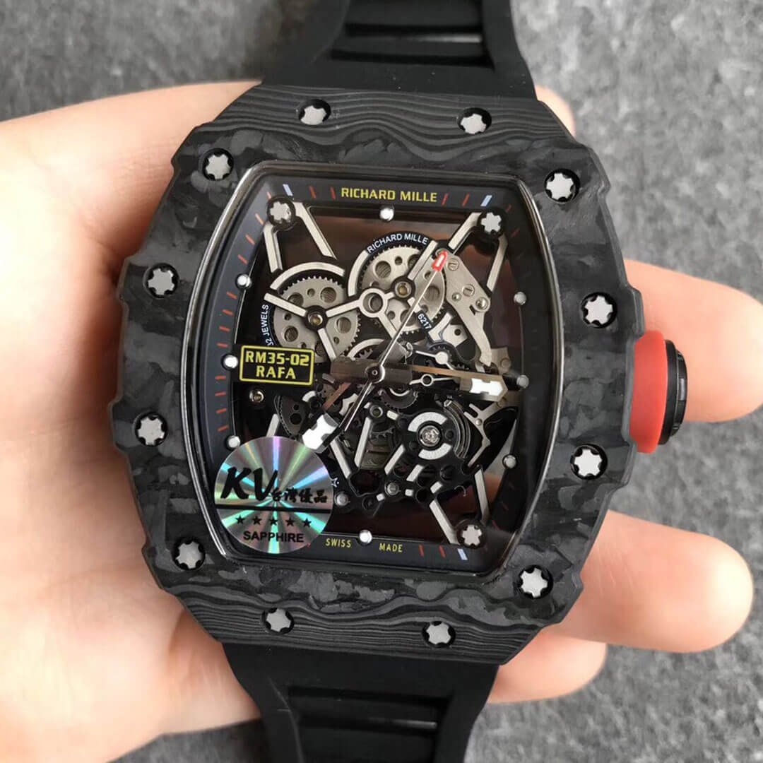 Replica Richard Mille RM35-02 1:1 Best Edition KV Factory V3 Black Strap