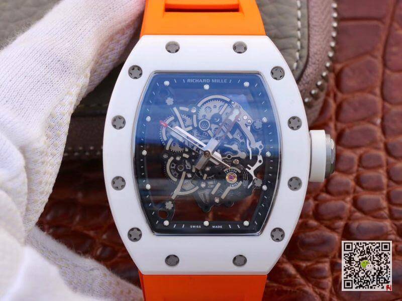 Best Replica Replica Richard Mille RM055 KV Factory 1:1 Best Edition Swiss ETA8215 Orange Strap - Colareps