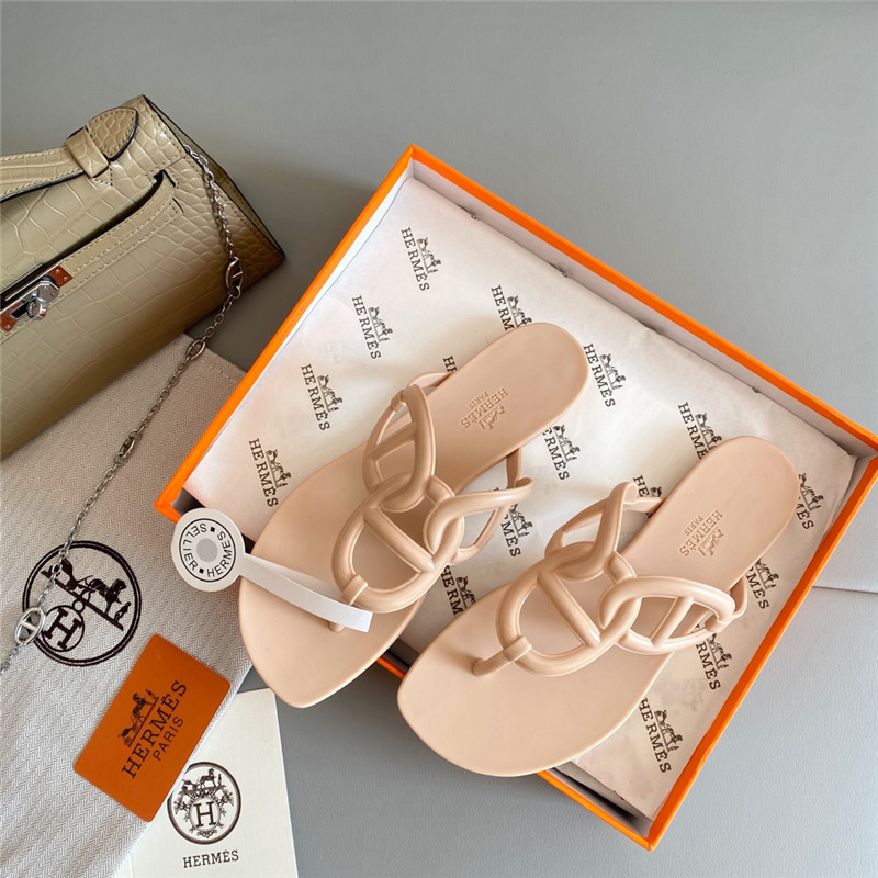 Best Replica Hermès new pig nose chain flip flops - Colareps