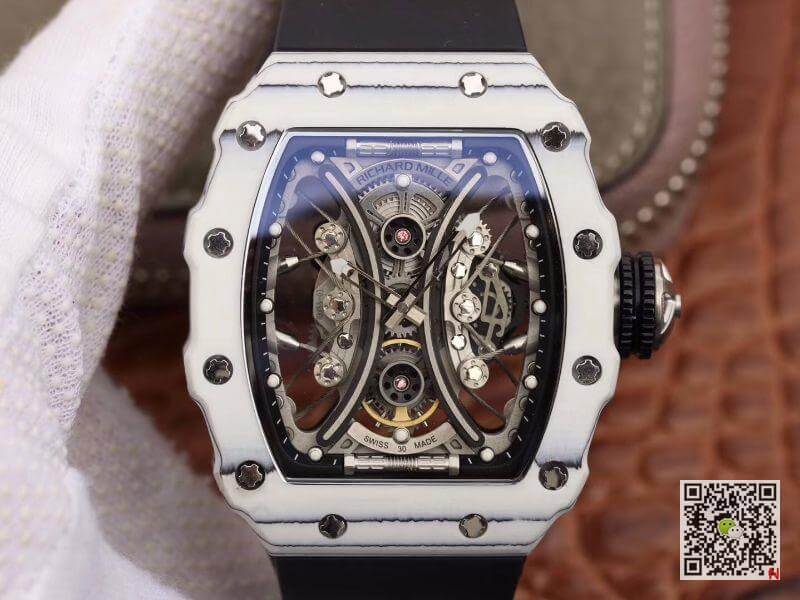 Best Replica Replica Richard Mille Pablo Mac Donough RM53-01 1:1 Best Edition Swiss ETA Imported mechanical movement Skeleton Dial Black rubber strap - Colareps