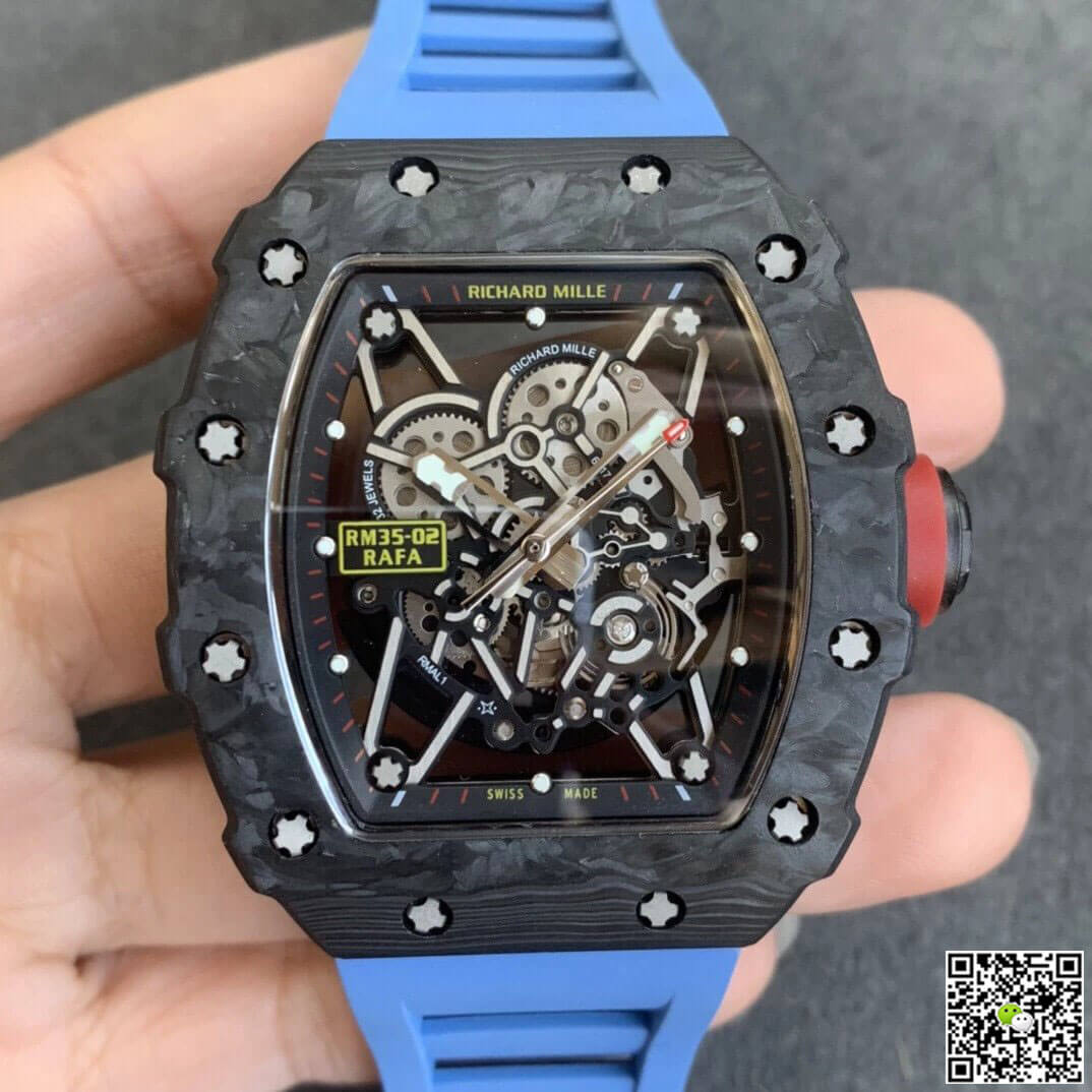 Best Replica Replica Richard Mille RM35-02 1:1 Best Edition KV Factory V3 Carbon Fiber Case - Colareps