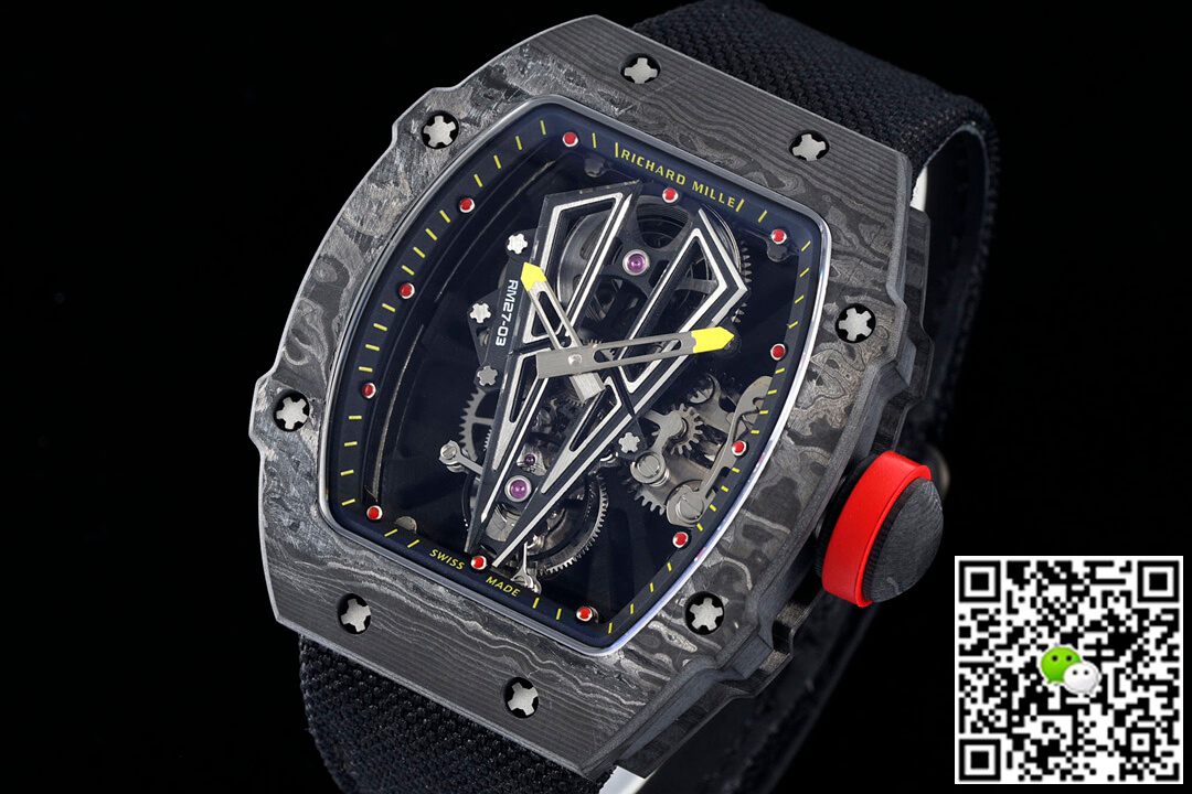 Replica Richard Mille RM27-03 Rafael Nadal Tourbillon 1:1 Best Edition RM Factory Skeleton Dial