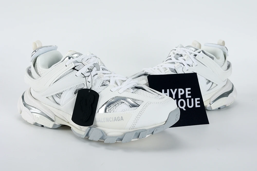 Best Replica BALENCIAGA Track Sneaker White   Silver - Colareps