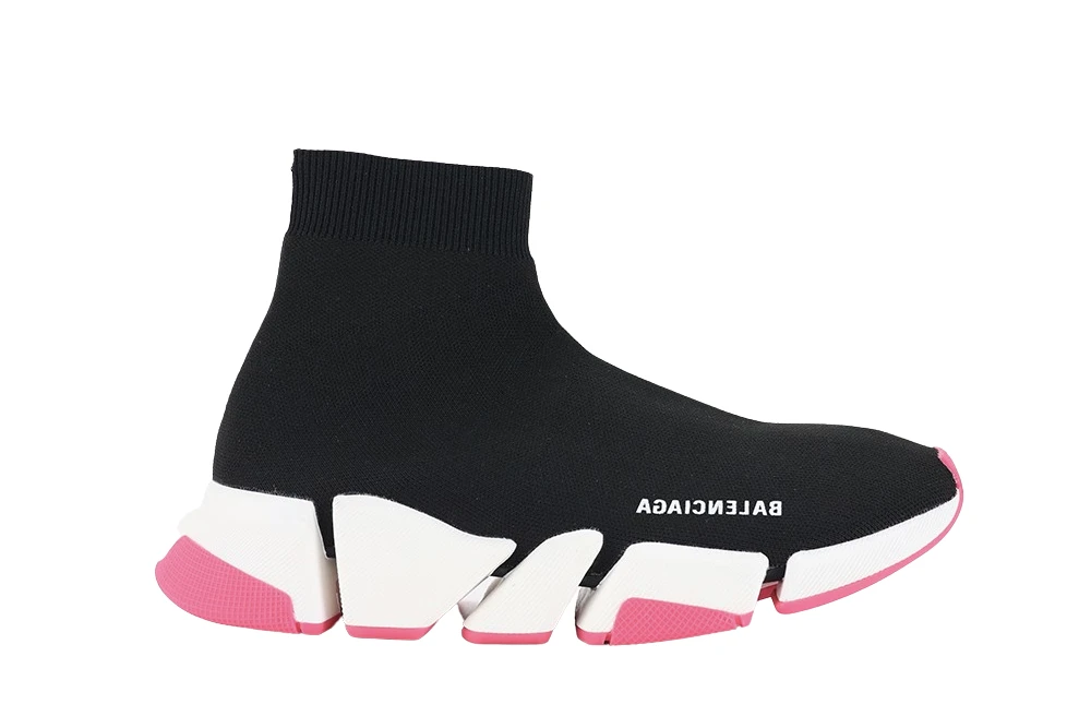 Best Replica Balenciaga Speed 2LT BLACK/WHITE/PINK - Colareps