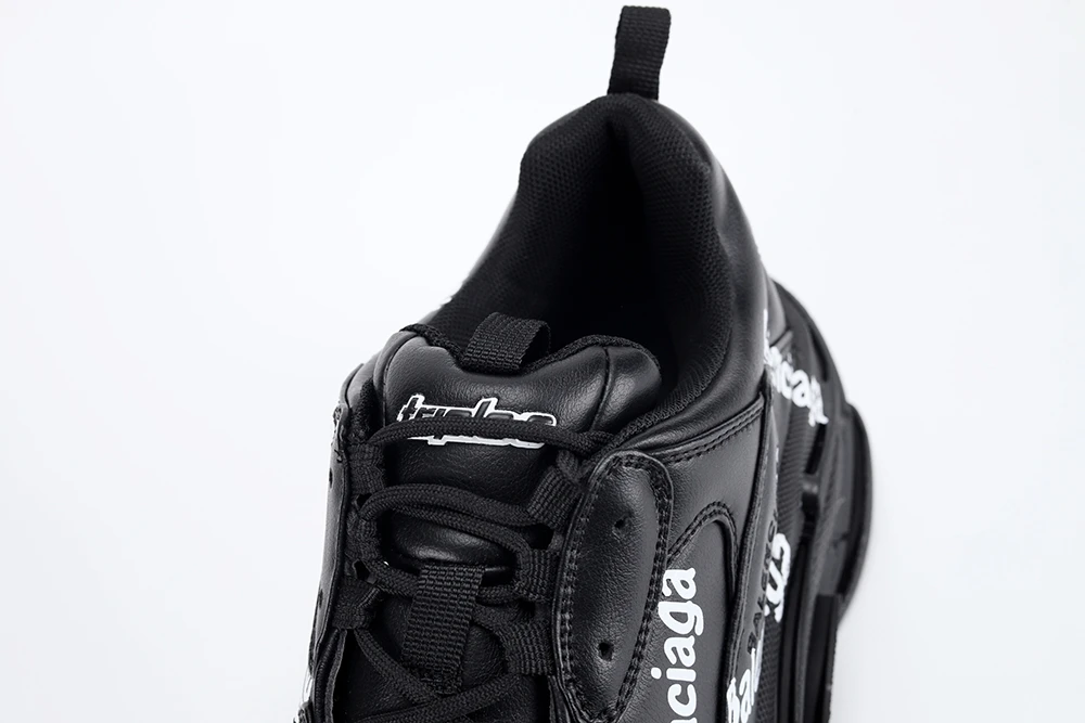 Best Replica BALENCIAGA TRIPLE-S BLACK LOGO - Colareps