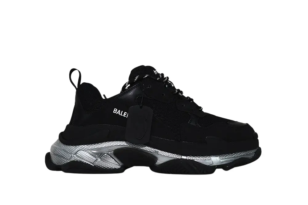Best Replica BALENCIAGA TRIPLE S SNEKAER  Black Silver - Colareps