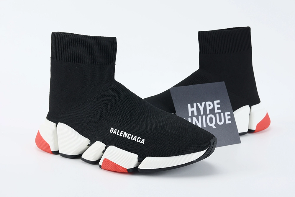 Best Replica Balenciaga Wmns Speed 2.0 Sneaker  Black Red - Colareps