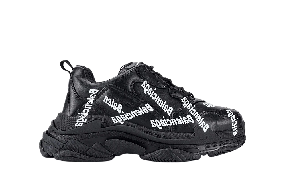 Best Replica BALENCIAGA TRIPLE-S BLACK LOGO - Colareps