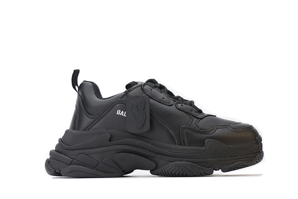 Best Replica Balenciaga Triple S Sneaker  Black  Leather - Colareps