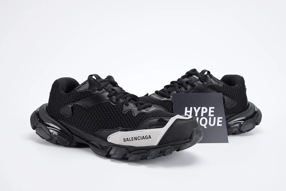 Best Replica BALENCIAGA TRIPLE-S BLACK (WHITE LOGO) - Colareps