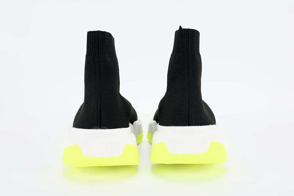 Best Replica Balenciaga Speed 2LT BLACK/WHITE/FLUORESCENT GEEN - Colareps