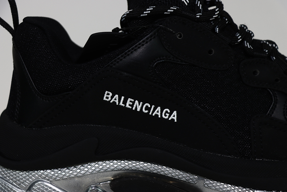 Best Replica BALENCIAGA TRIPLE S SNEKAER  Black Silver - Colareps