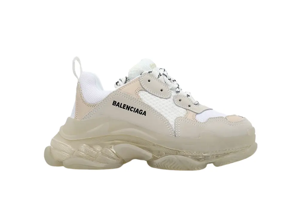 Best Replica BALENCIAGA TRIPLE S CLEAR SOLE SNEAKER WHITE REPLICA - Colareps