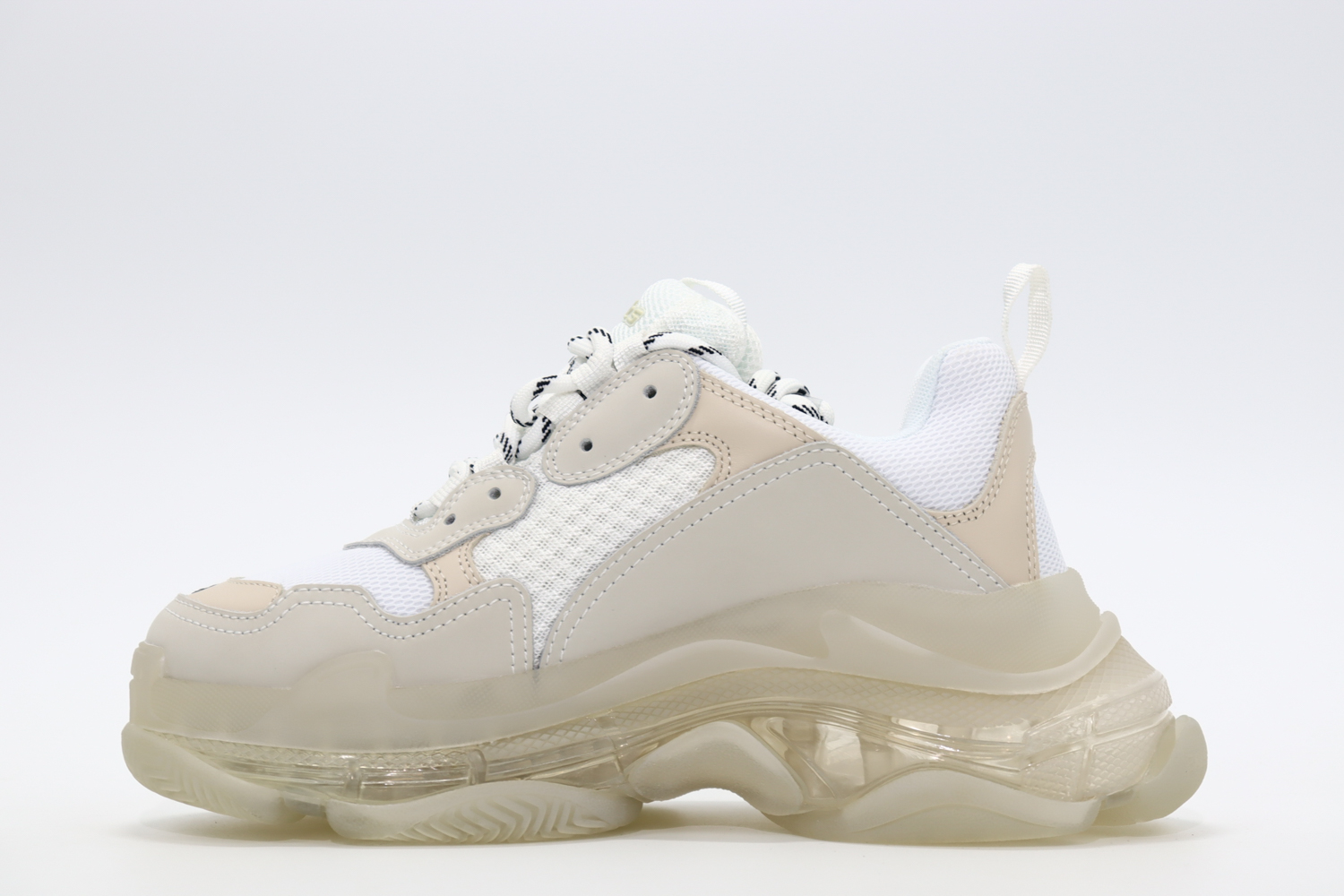 Best Replica BALENCIAGA TRIPLE S CLEAR SOLE SNEAKER WHITE REPLICA - Colareps