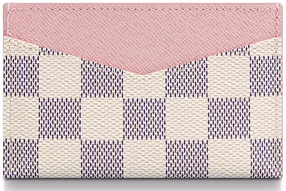 Best Replica Louis Vuitton Replica Daily Card Holder Damier Azur Rose Ballerine-Louis Vuitton Dupe - Colareps