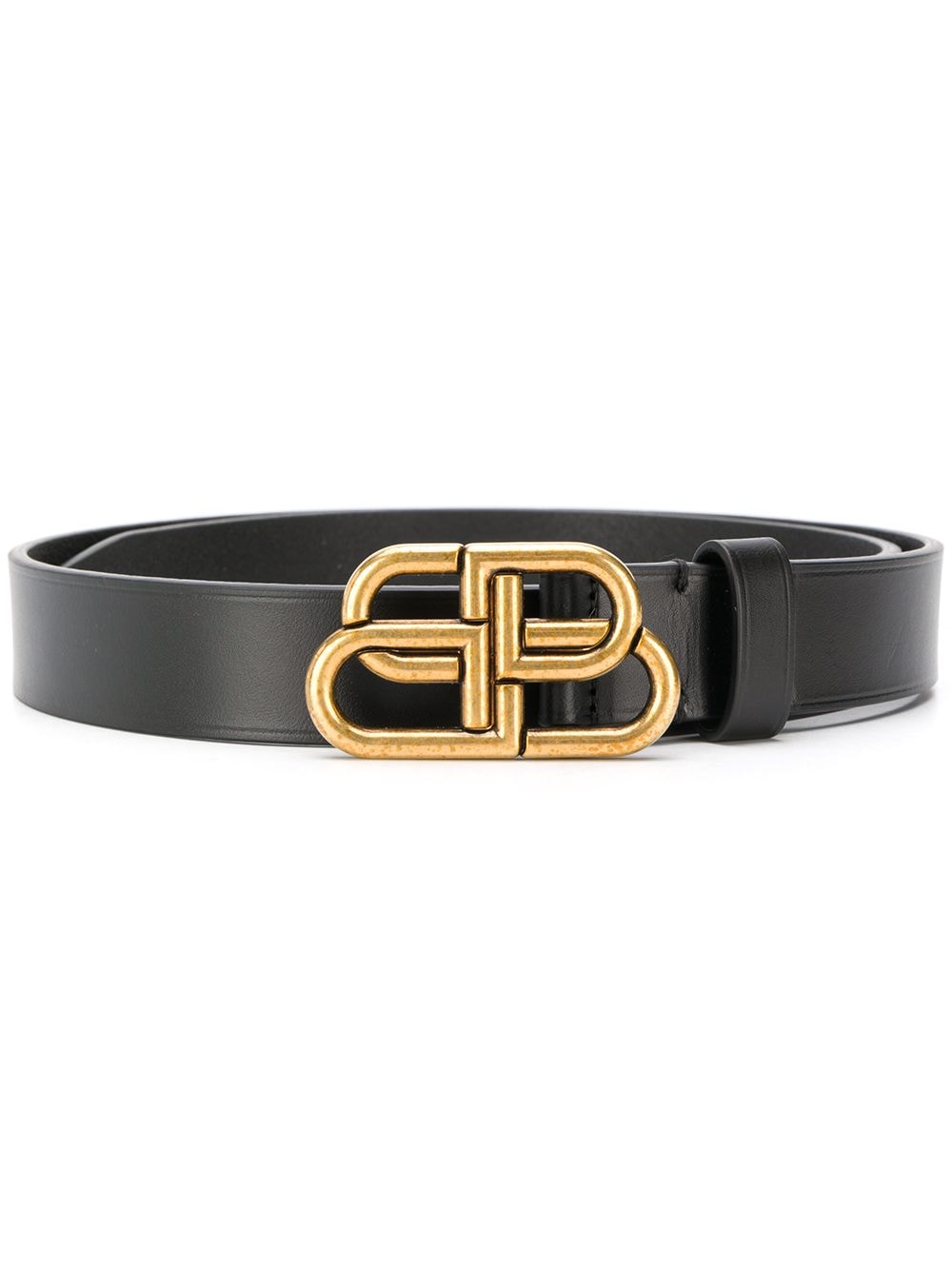Best Replica Balenciaga Dupes BB logo thin leather belt - Colareps