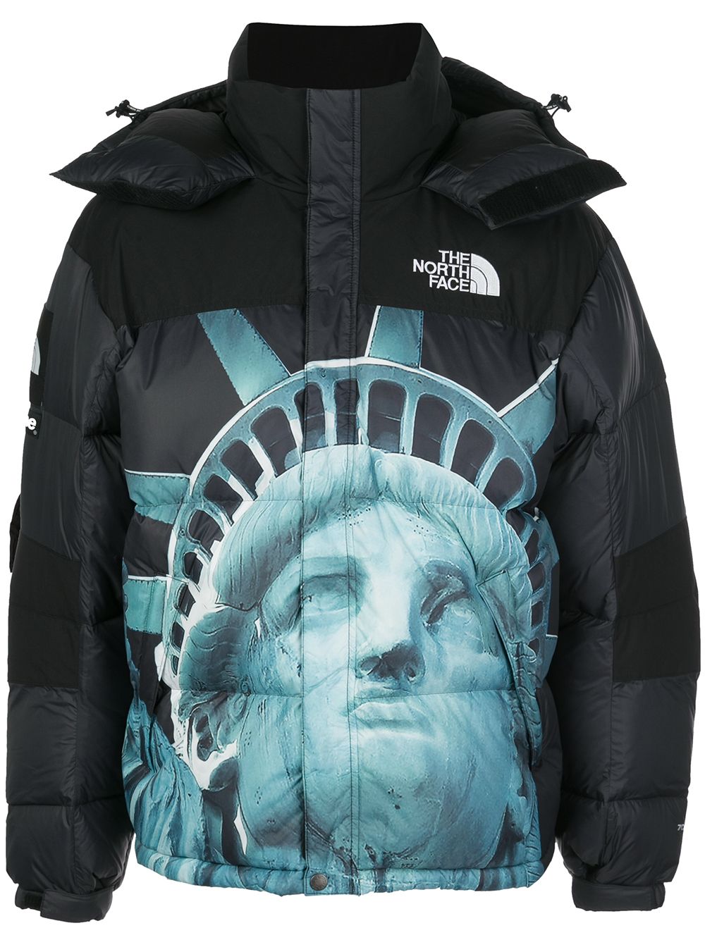 Best Replica Supreme x North Face Dupe Baltoro padded jacket - Cola - Colareps