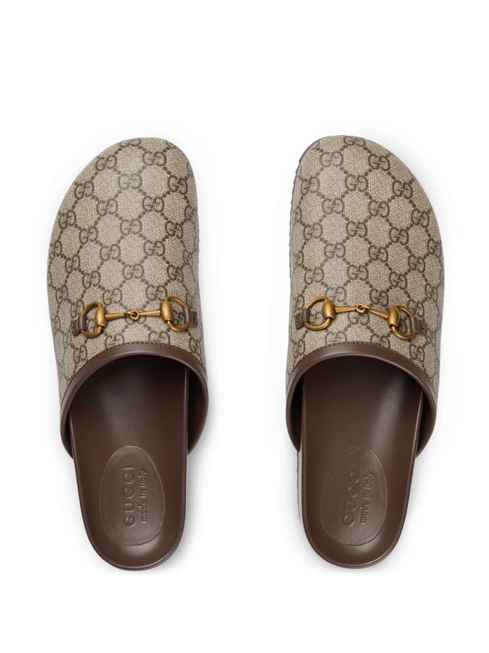 Best Replica Gucci Horsebit Bag Dupe GG-canvas horsebit-detail slippers - Cola - Colareps