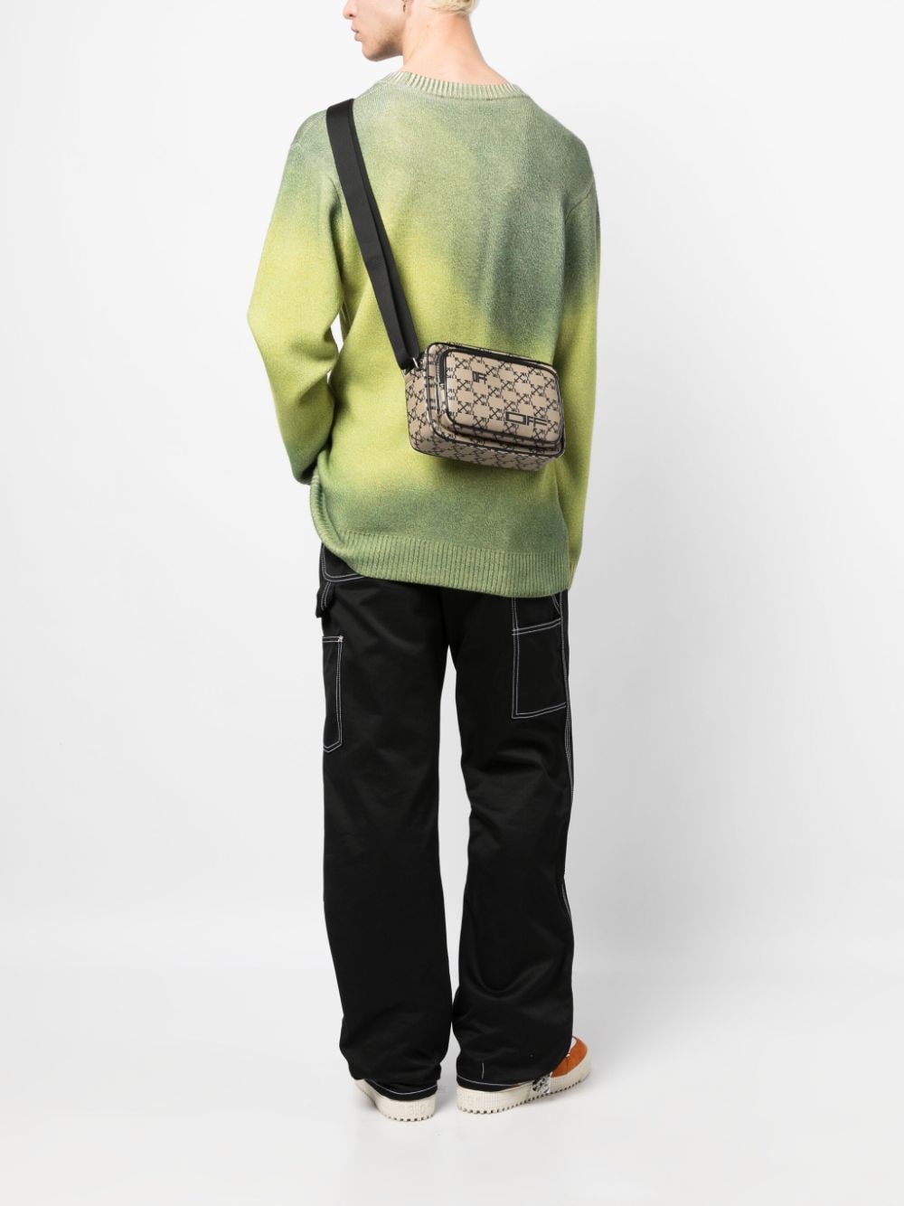 Best Replica Off White Reps Arrows-print canvas shoulder bag - Cola - Colareps